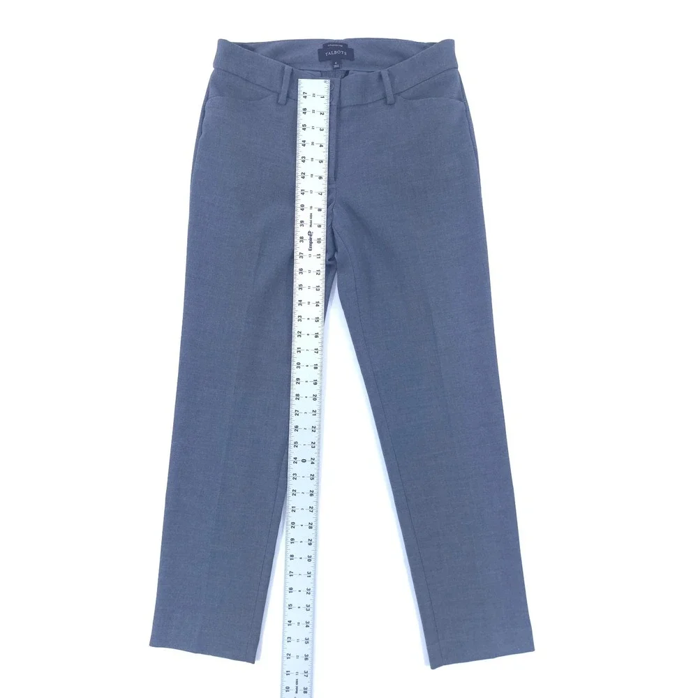 Talbots Women Dress Pants‎ Hampshire Ankle 6 Blue Grey Career Trousers